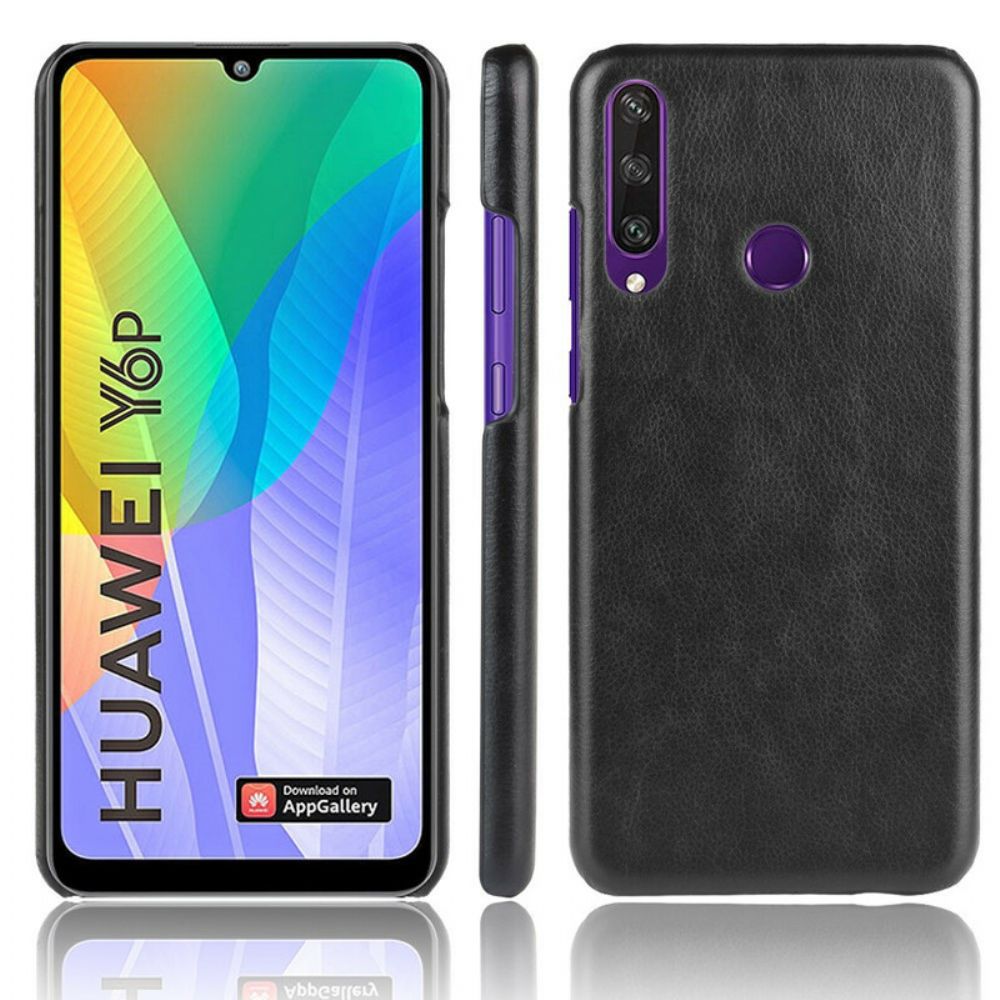 Hoesje voor Huawei Y6p Prestaties Litchi Leder Effect