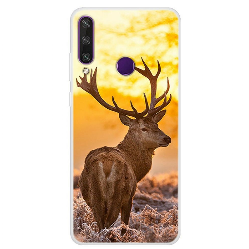 Telefoonhoesje voor Huawei Y6p Herten En Landschap