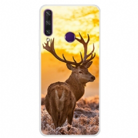 Telefoonhoesje voor Huawei Y6p Herten En Landschap