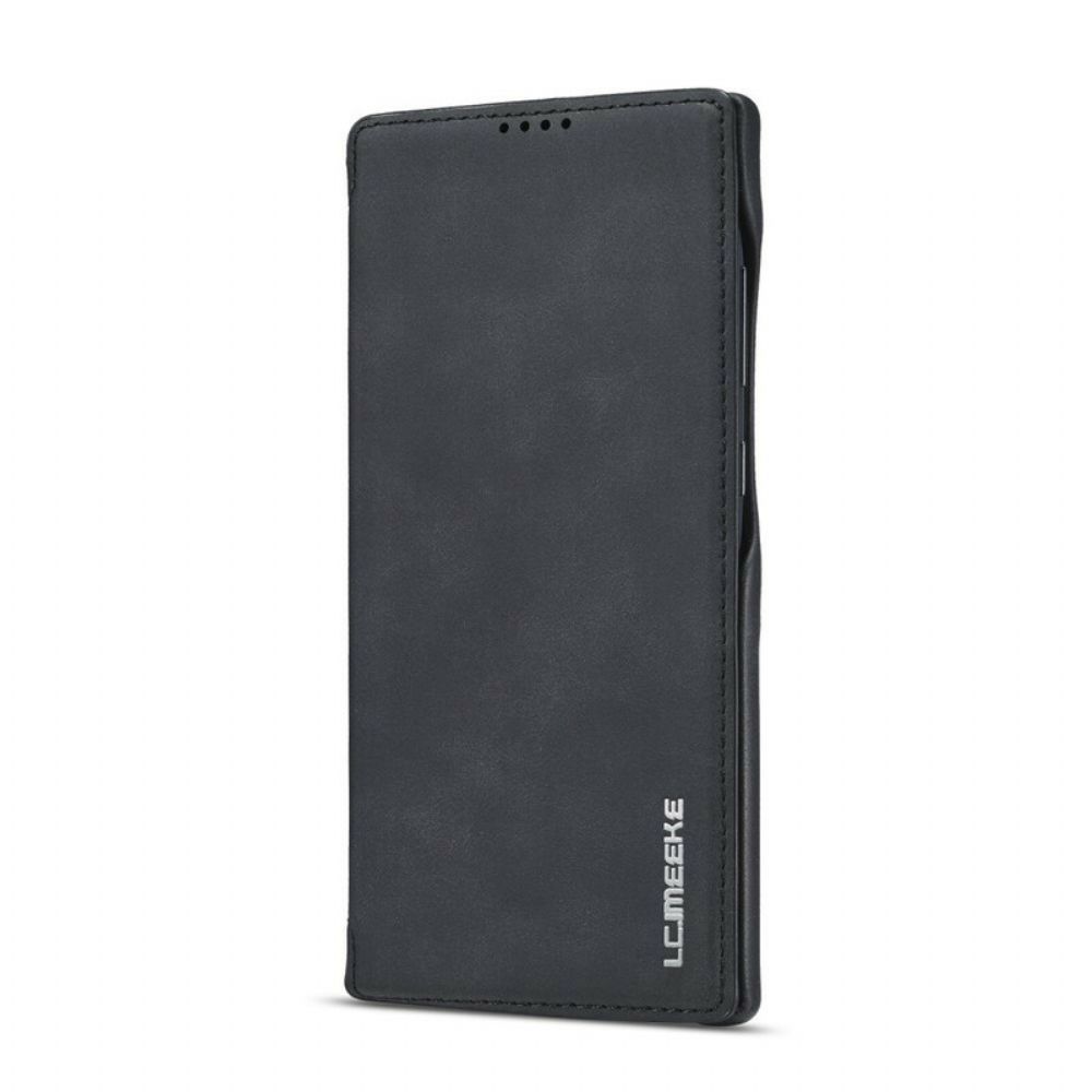 Bescherming Hoesje voor Samsung Galaxy Note 20 Folio-hoesje Lc.imeeke Leereffect