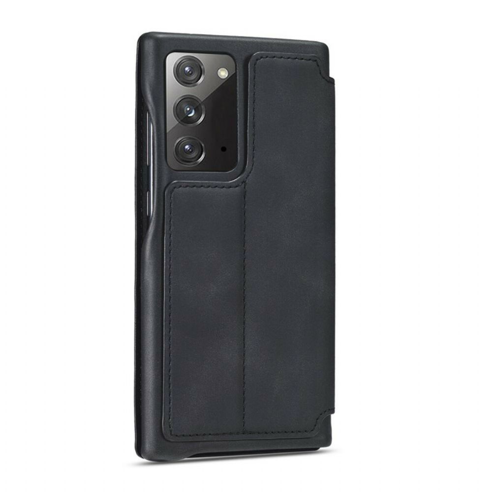 Bescherming Hoesje voor Samsung Galaxy Note 20 Folio-hoesje Lc.imeeke Leereffect