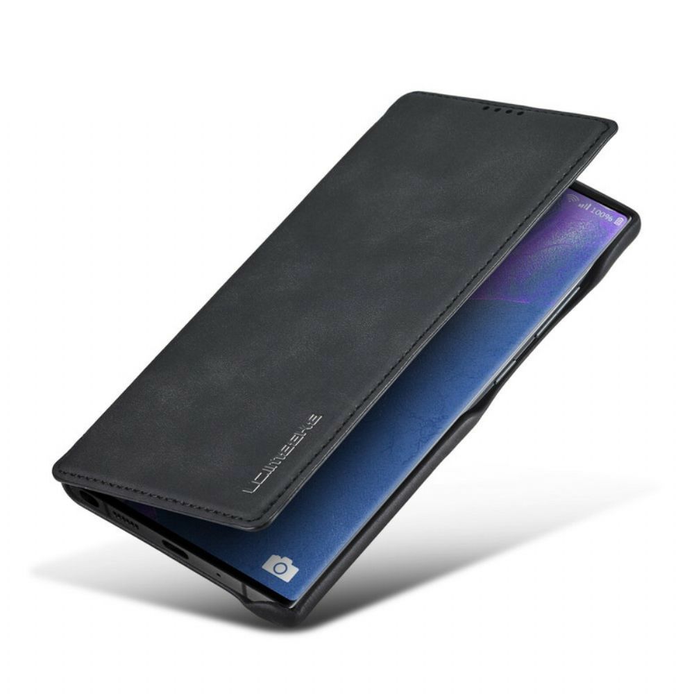 Bescherming Hoesje voor Samsung Galaxy Note 20 Folio-hoesje Lc.imeeke Leereffect