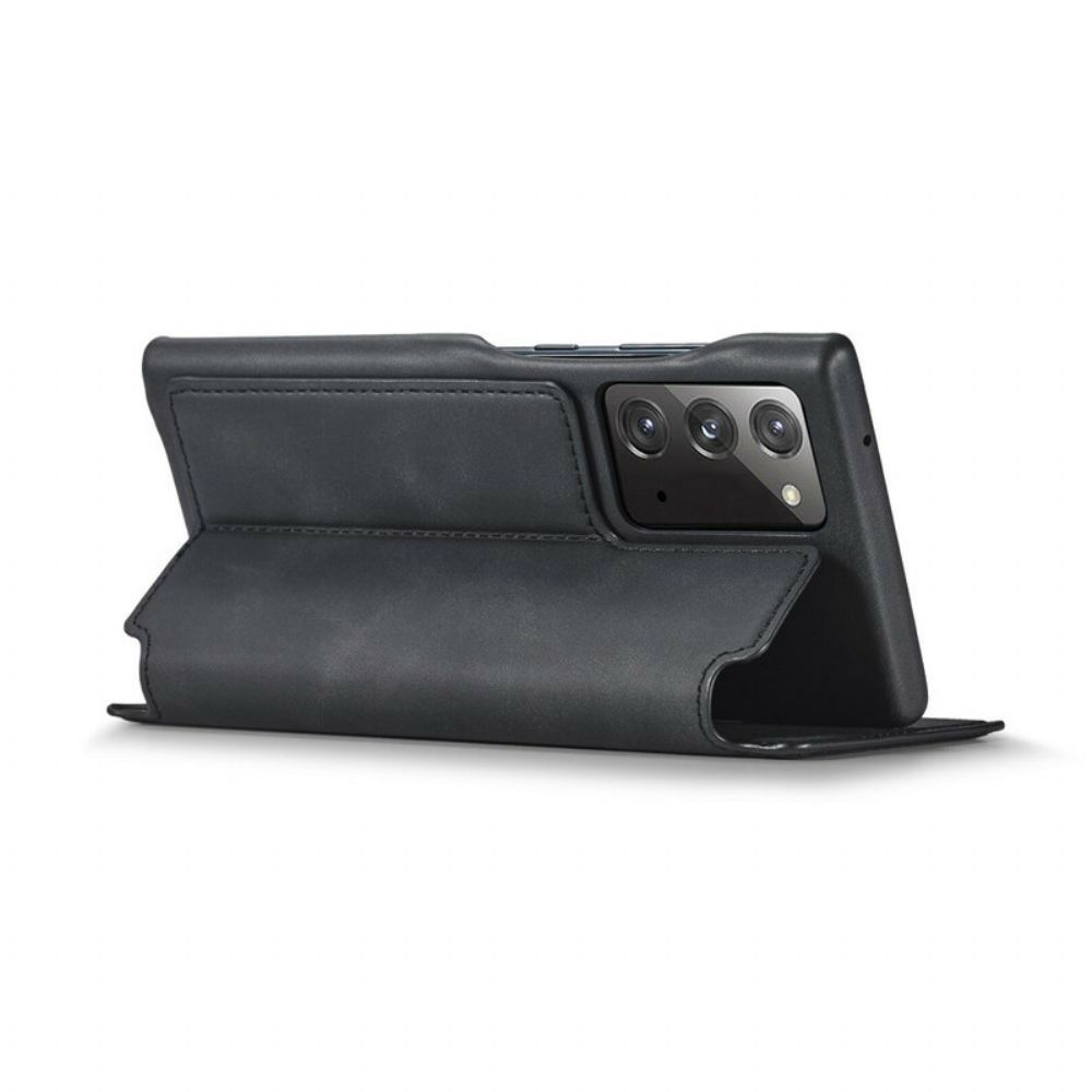 Bescherming Hoesje voor Samsung Galaxy Note 20 Folio-hoesje Lc.imeeke Leereffect