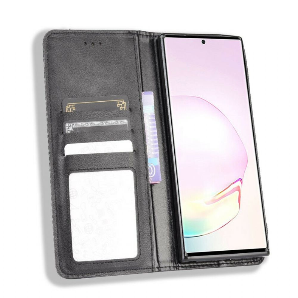 Bescherming Hoesje voor Samsung Galaxy Note 20 Folio-hoesje Vintage Gestileerd Leereffect