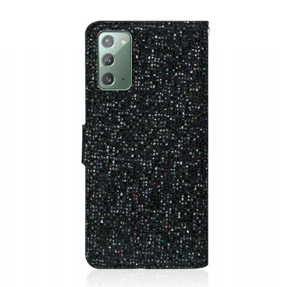 Flip Case voor Samsung Galaxy Note 20 Pailletten S-ontwerp