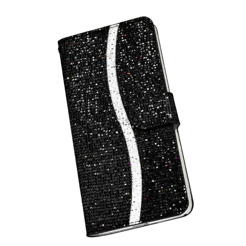 Flip Case voor Samsung Galaxy Note 20 Pailletten S-ontwerp