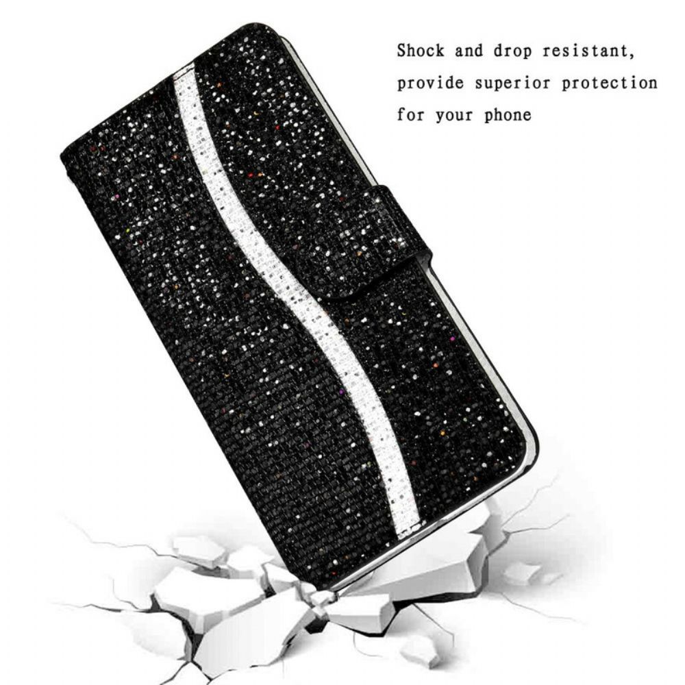 Flip Case voor Samsung Galaxy Note 20 Pailletten S-ontwerp