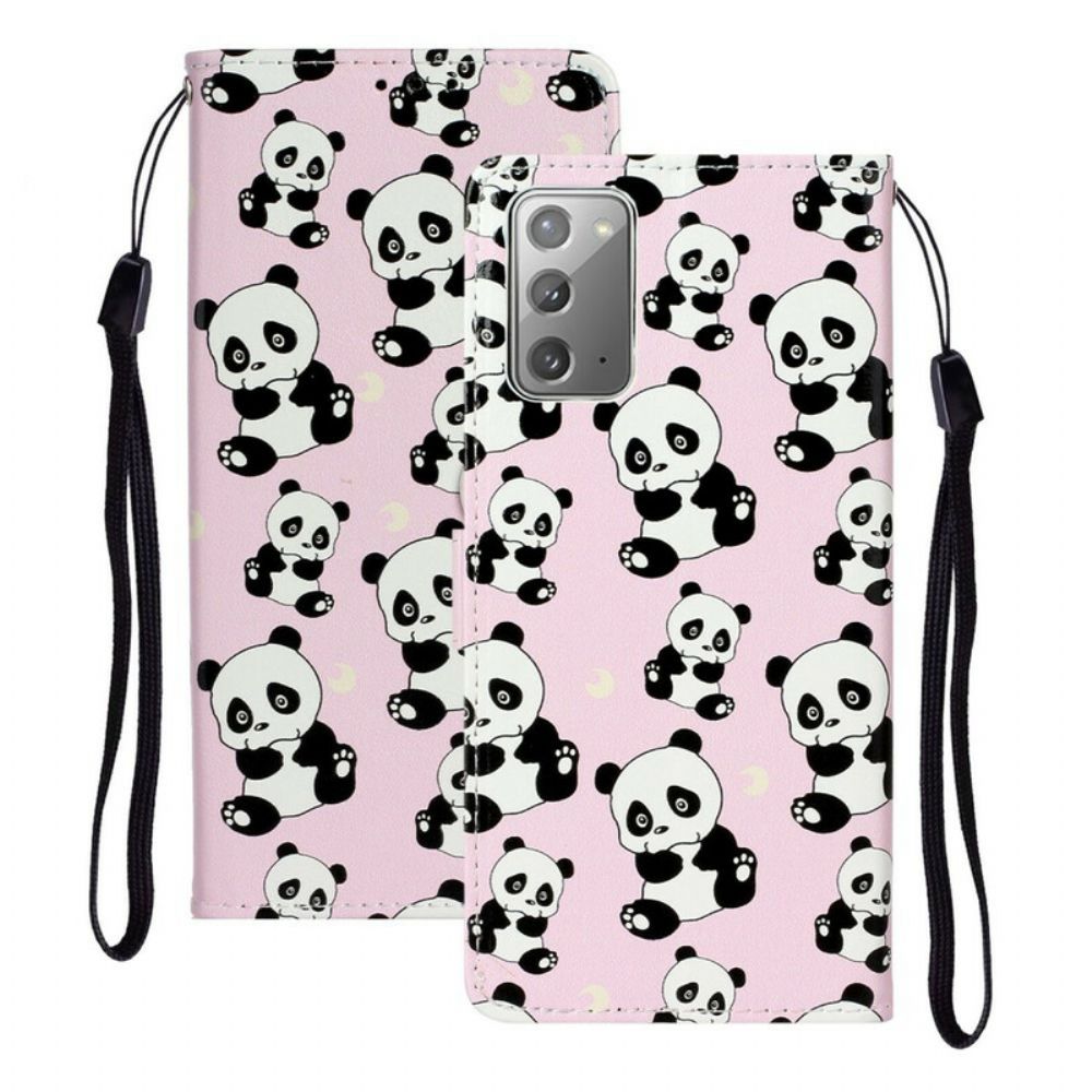 Folio-hoesje voor Samsung Galaxy Note 20 Alle Panda's