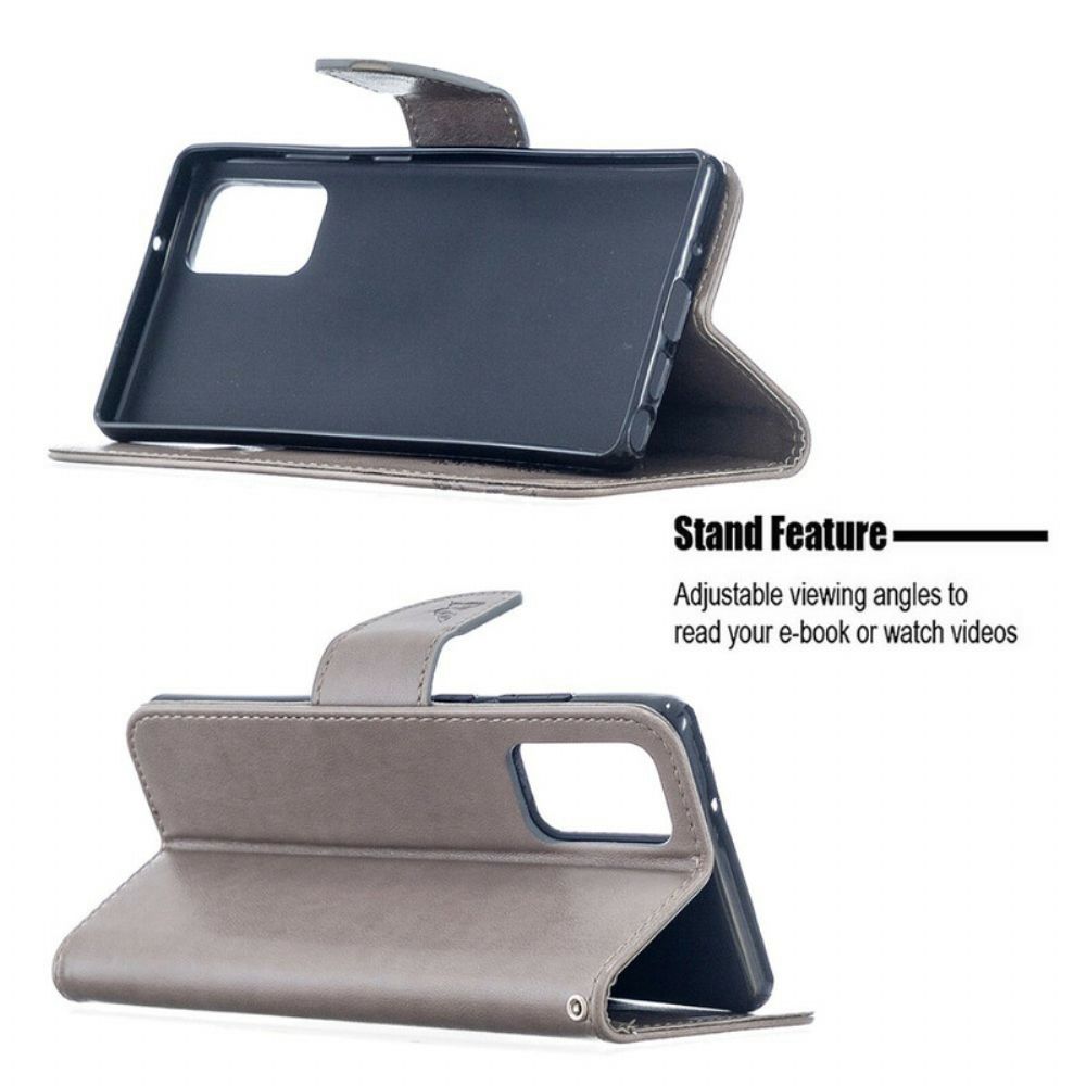 Folio-hoesje voor Samsung Galaxy Note 20 Flip Case Vlinders En Schuine Klep