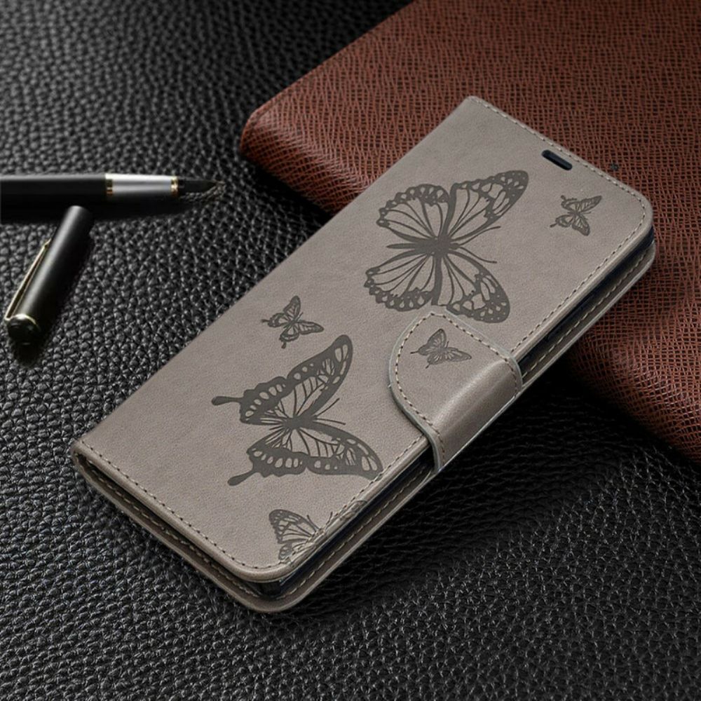 Folio-hoesje voor Samsung Galaxy Note 20 Flip Case Vlinders En Schuine Klep