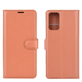 Folio-hoesje voor Samsung Galaxy Note 20 Klassiek Litchi-leereffect