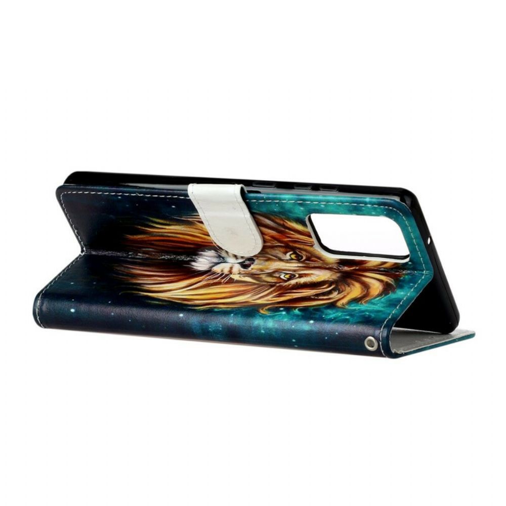 Folio-hoesje voor Samsung Galaxy Note 20 Koning Leeuw