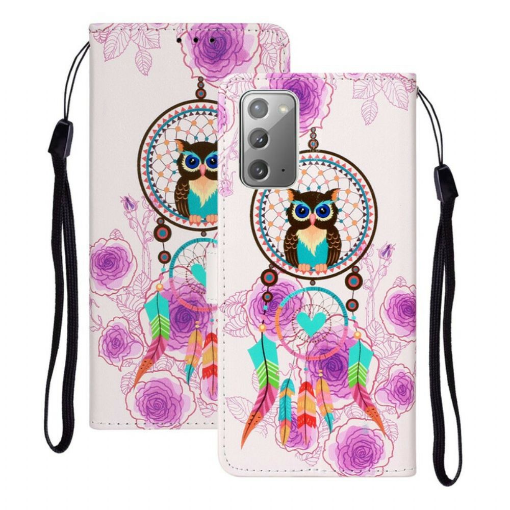 Folio-hoesje voor Samsung Galaxy Note 20 Koning Uil