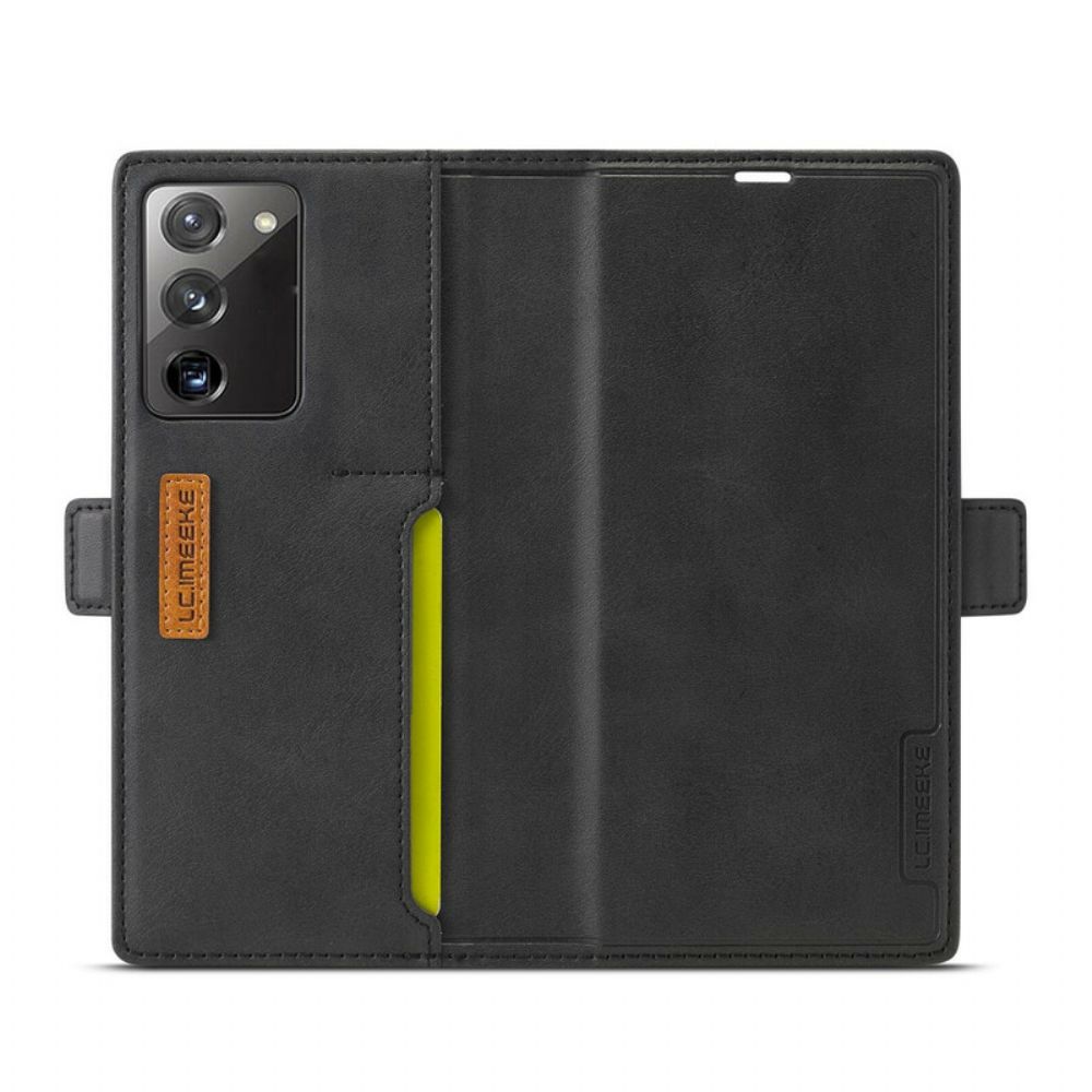 Folio-hoesje voor Samsung Galaxy Note 20 Lc.imeeke Retro Leereffect