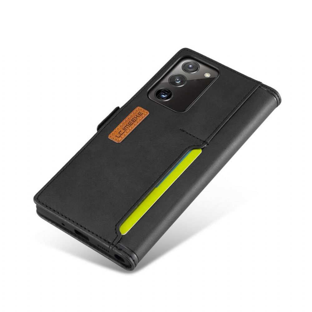 Folio-hoesje voor Samsung Galaxy Note 20 Lc.imeeke Retro Leereffect