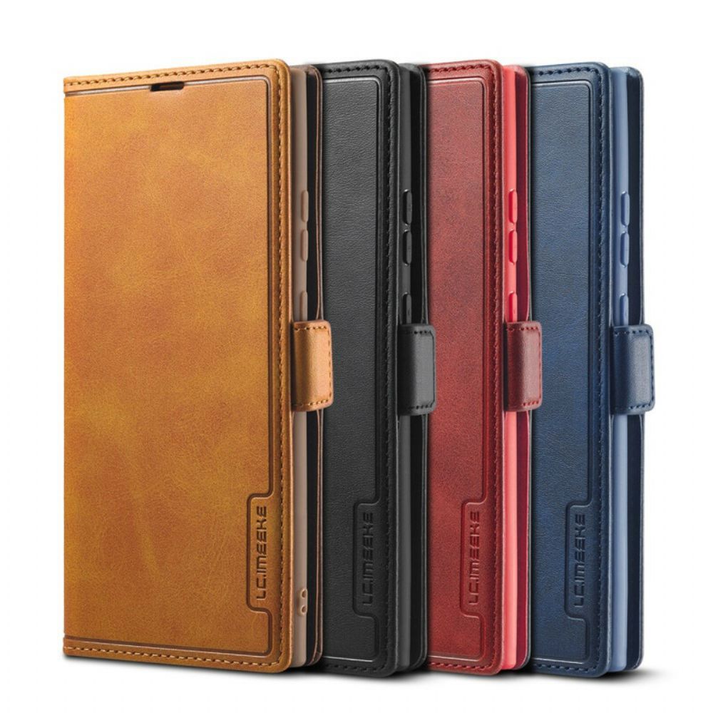 Folio-hoesje voor Samsung Galaxy Note 20 Lc.imeeke Retro Leereffect