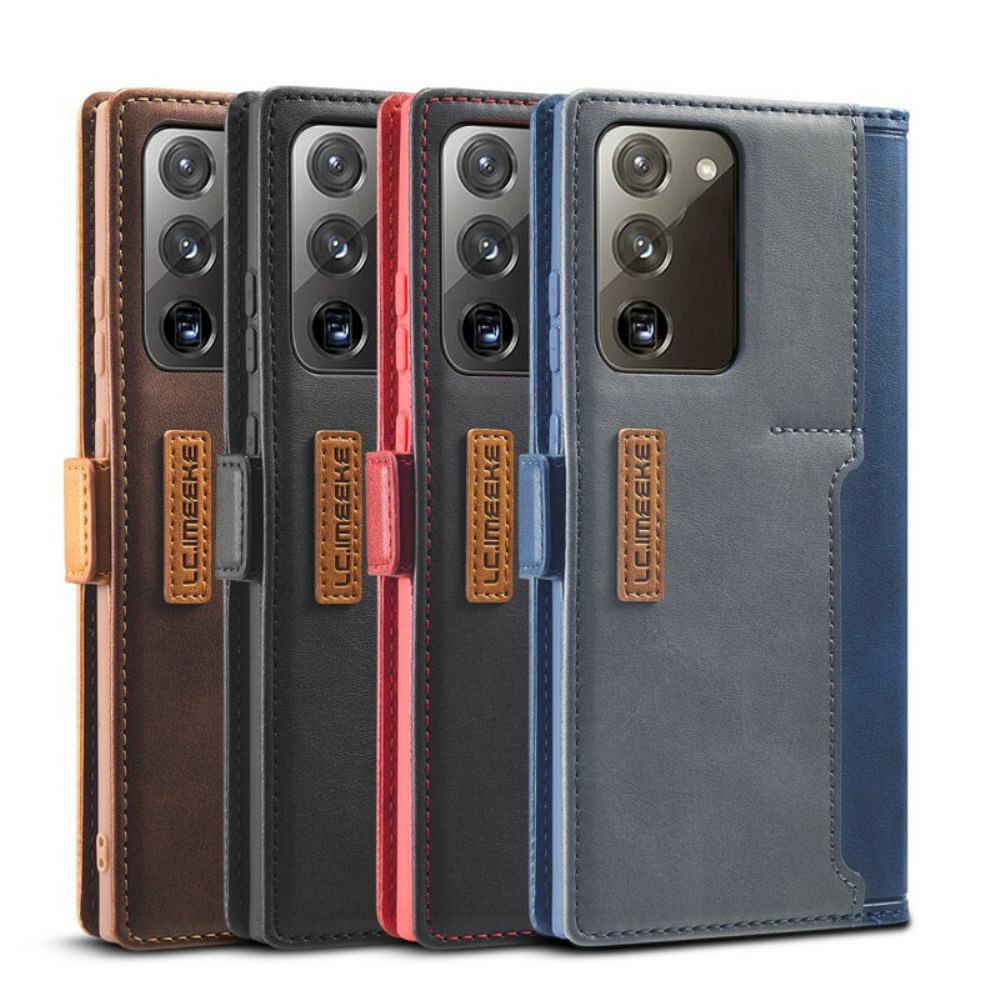 Folio-hoesje voor Samsung Galaxy Note 20 Lc.imeeke Retro Leereffect