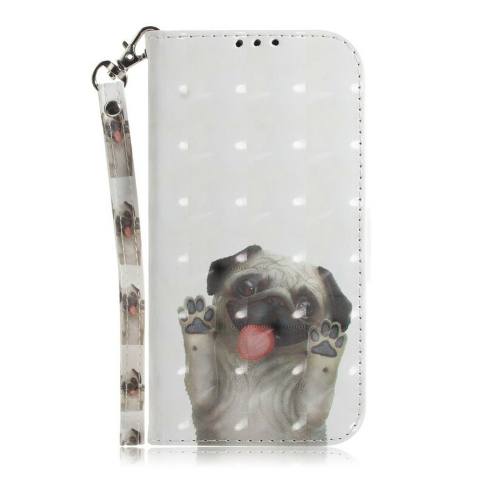 Folio-hoesje voor Samsung Galaxy Note 20 Met Ketting Hou Van Mijn Hond Met Koord