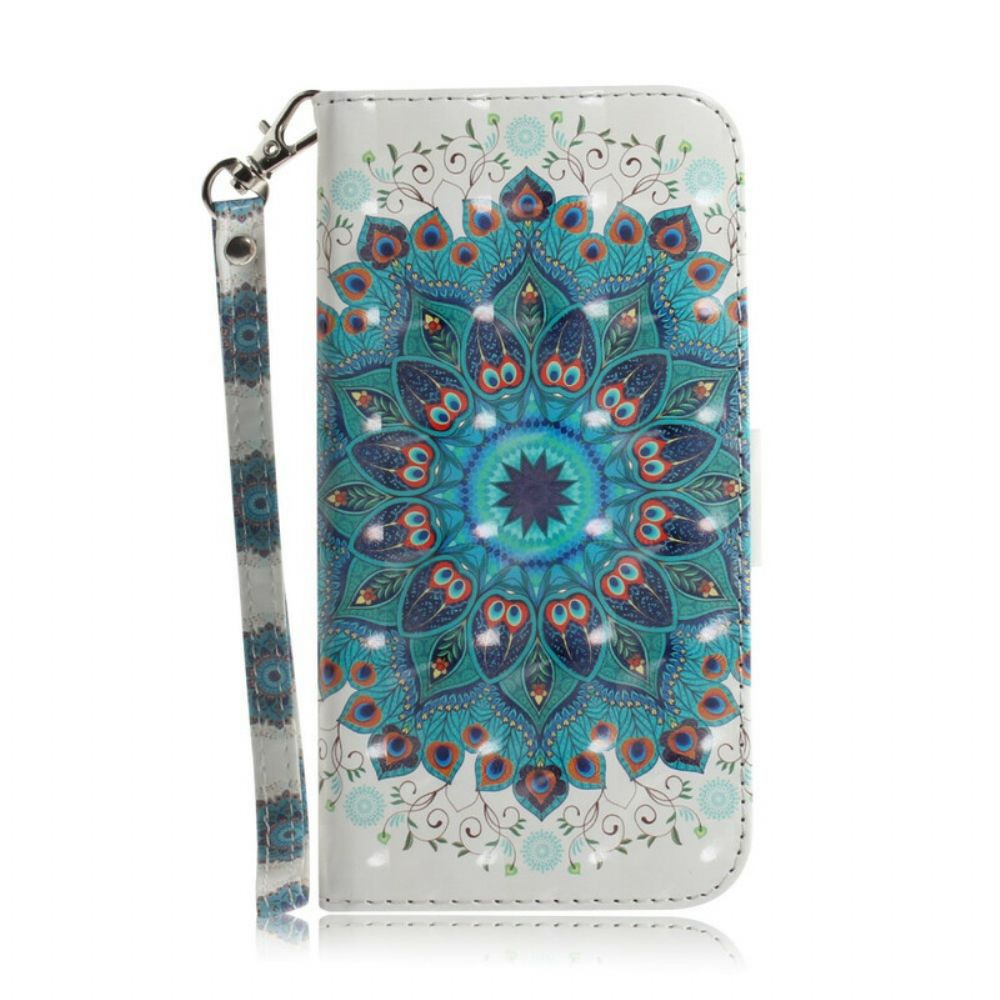 Folio-hoesje voor Samsung Galaxy Note 20 Met Ketting Meesterlijke Mandala Met Bandjes