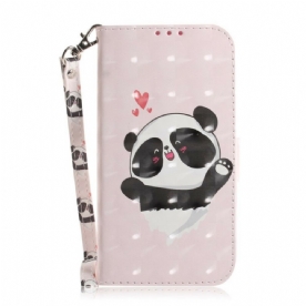 Folio-hoesje voor Samsung Galaxy Note 20 Met Ketting Pandaliefde Met Riem