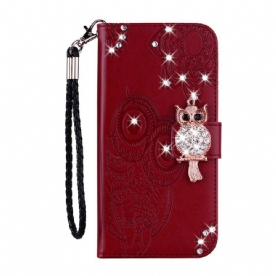 Folio-hoesje voor Samsung Galaxy Note 20 Uil Mandala En Charm