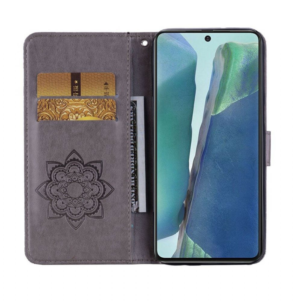 Folio-hoesje voor Samsung Galaxy Note 20 Uil Mandala En Charm