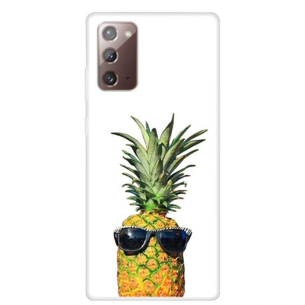 Hoesje voor Samsung Galaxy Note 20 Transparante Bril Ananas