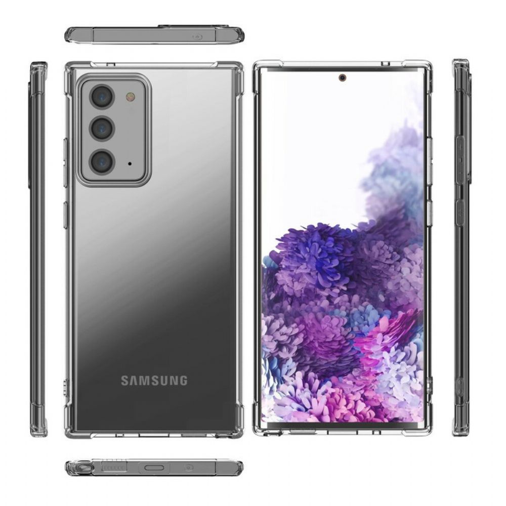 Hoesje voor Samsung Galaxy Note 20 Transparante Leeu Beschermende Kussens