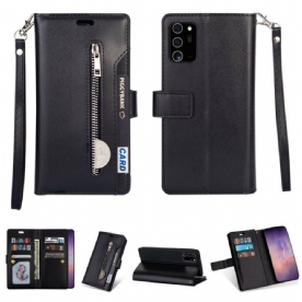 Leren Hoesje voor Samsung Galaxy Note 20 Portemonnee Met Lanyard