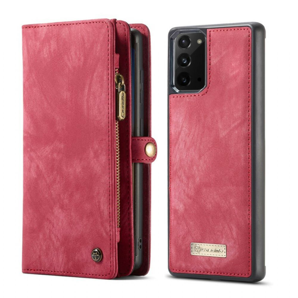 Telefoonhoesje Leren Hoesje voor Samsung Galaxy Note 20 Caseme Afneembaar