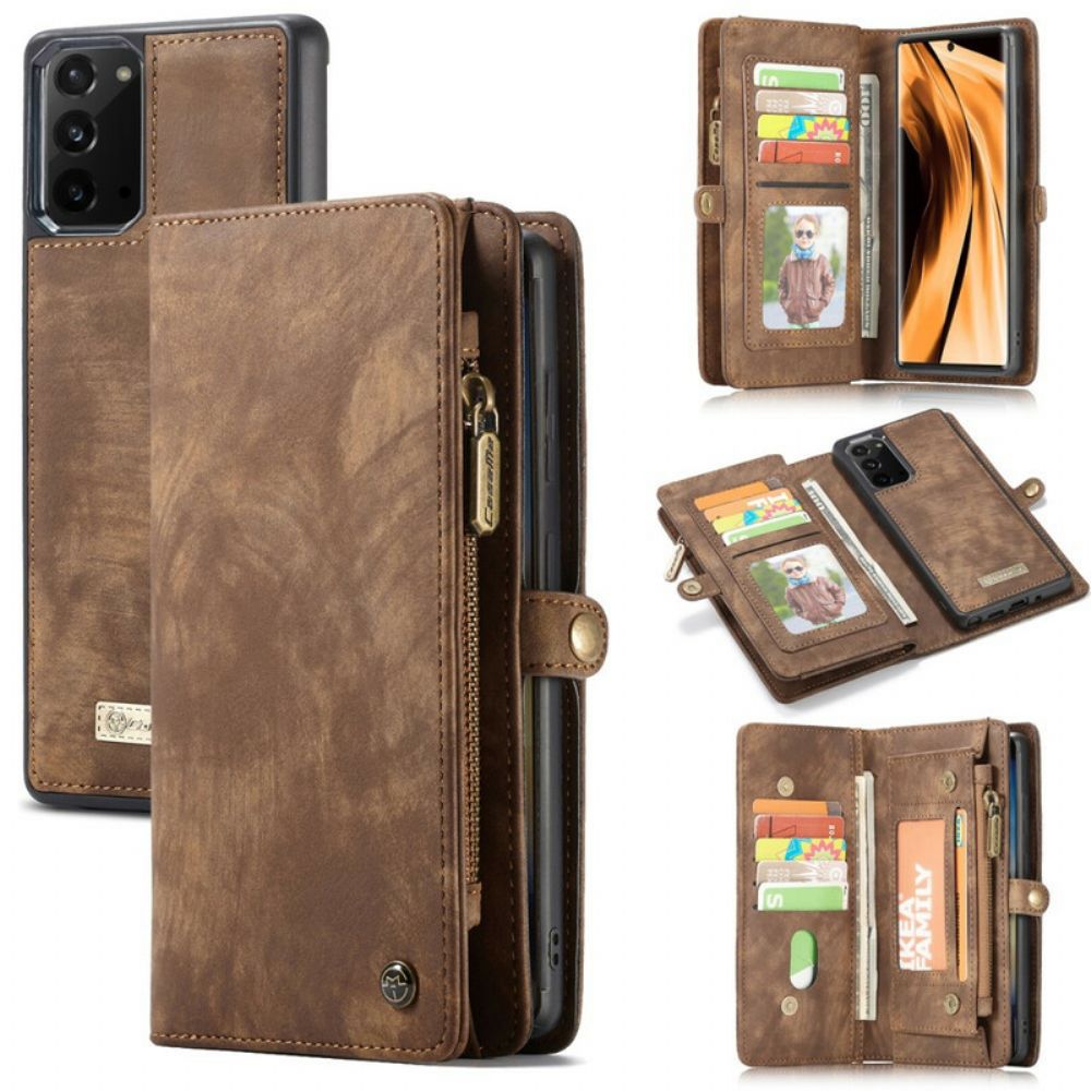 Telefoonhoesje Leren Hoesje voor Samsung Galaxy Note 20 Caseme Afneembaar