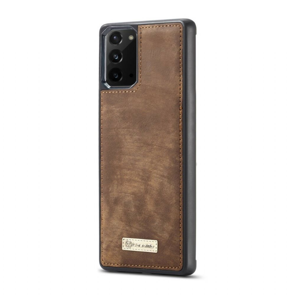 Telefoonhoesje Leren Hoesje voor Samsung Galaxy Note 20 Caseme Afneembaar