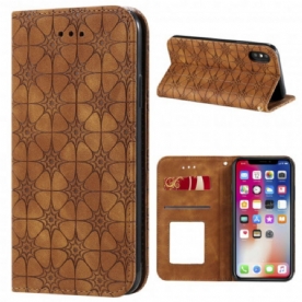 Bescherming Hoesje voor iPhone X / XS Folio-hoesje Barokke Bloemen