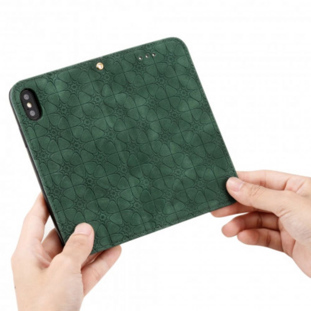 Bescherming Hoesje voor iPhone X / XS Folio-hoesje Barokke Bloemen