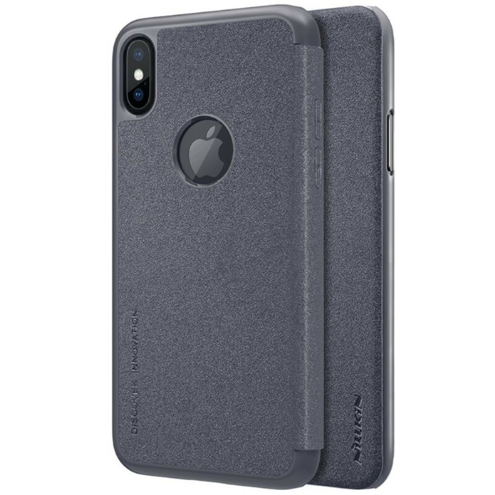 Bescherming Hoesje voor iPhone X / XS Folio-hoesje Nillkin