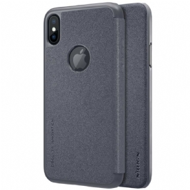 Bescherming Hoesje voor iPhone X / XS Folio-hoesje Nillkin