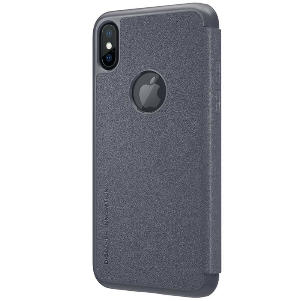 Bescherming Hoesje voor iPhone X / XS Folio-hoesje Nillkin