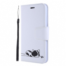 Flip Case voor iPhone X / XS Slapende Kat