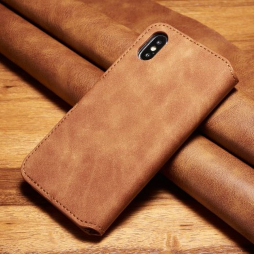 Folio-hoesje voor iPhone X / XS Dg.ming Retro