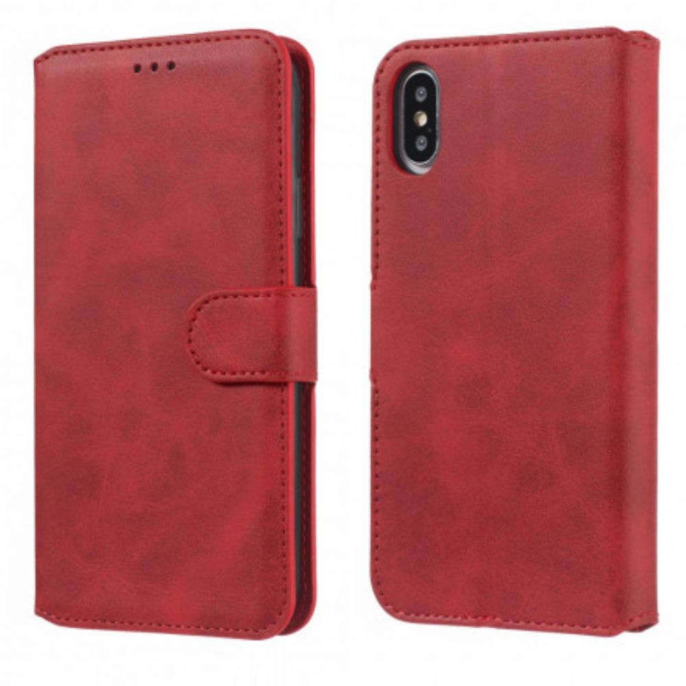 Folio-hoesje voor iPhone X / XS Effen Kleur