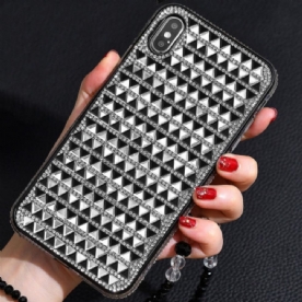 Hoesje voor iPhone X / XS Driehoek Diamanten