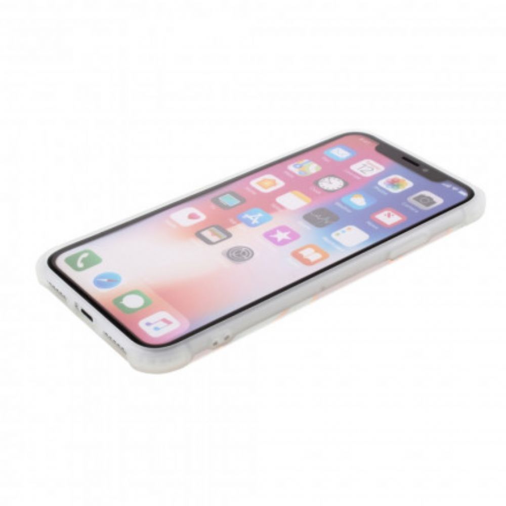 Hoesje voor iPhone X / XS Flitsachtig Geometrisch Marmer