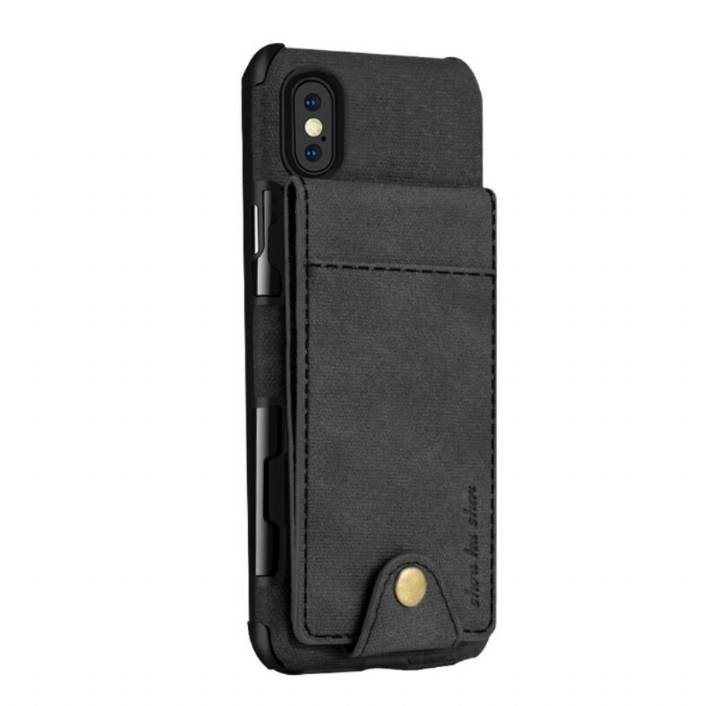 Hoesje voor iPhone X / XS Folio-hoesje Opvouwbare Kaarthouder