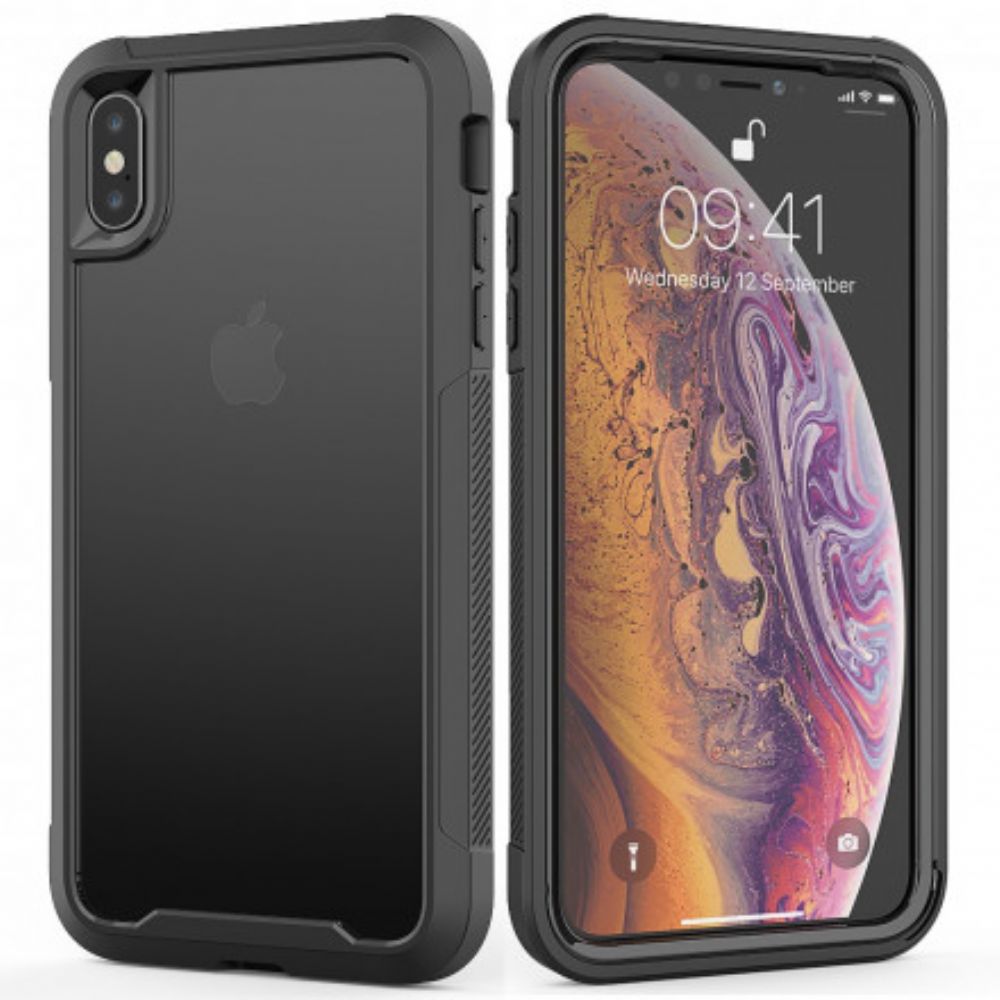 Hoesje voor iPhone X / XS Hybride Heldere Bumperranden