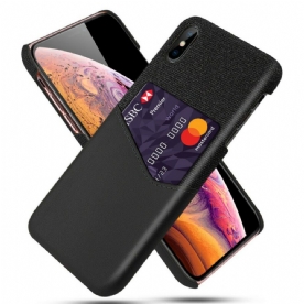 Hoesje voor iPhone X / XS Ksq-kaarthouder