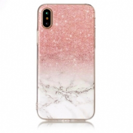 Hoesje voor iPhone X / XS Marmereffect