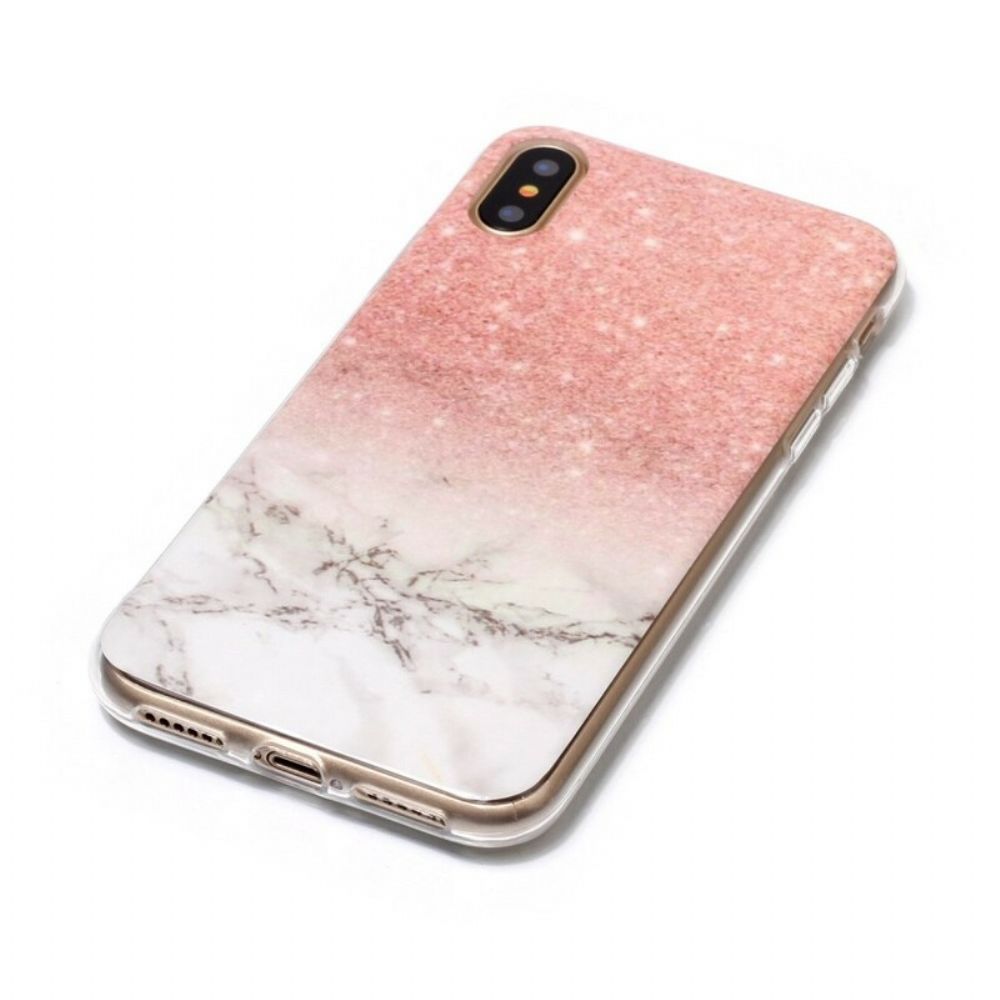 Hoesje voor iPhone X / XS Marmereffect