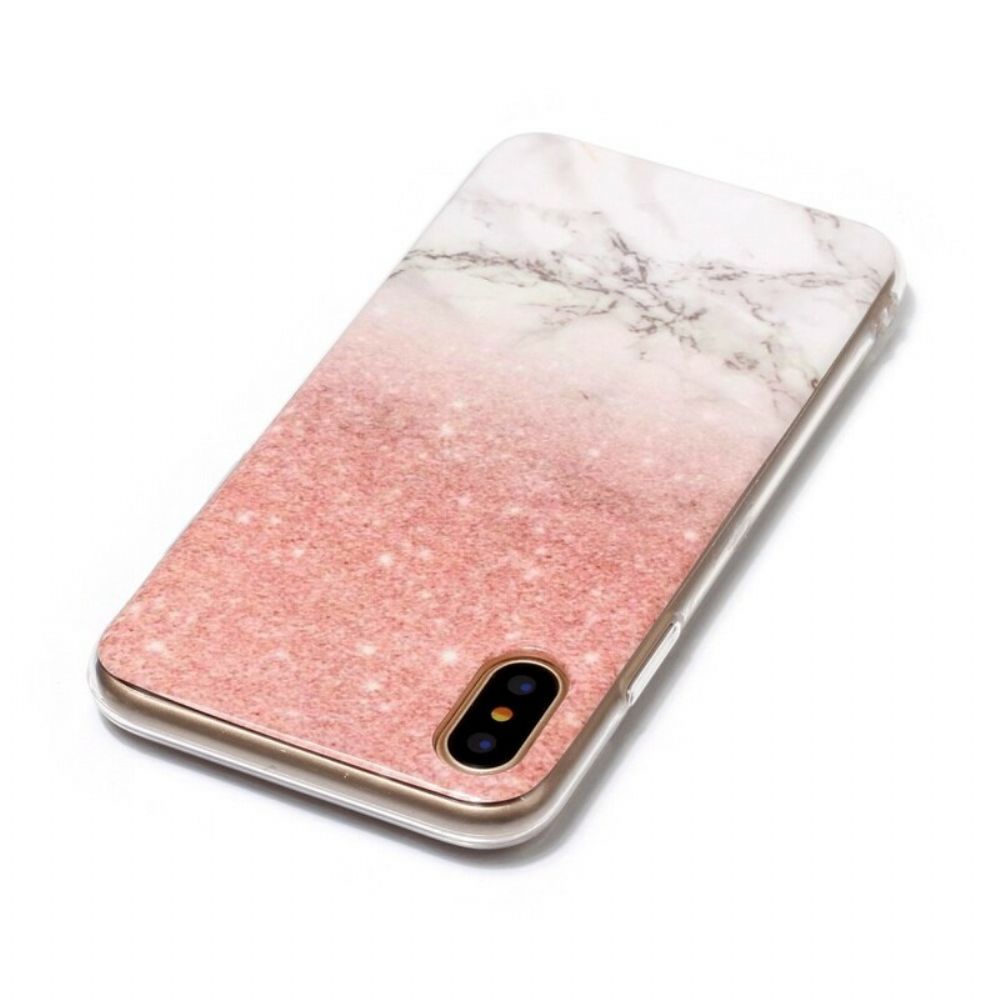 Hoesje voor iPhone X / XS Marmereffect