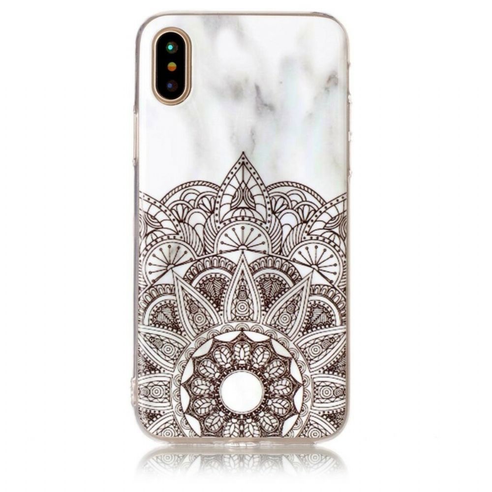 Hoesje voor iPhone X / XS Marmeren Mandala