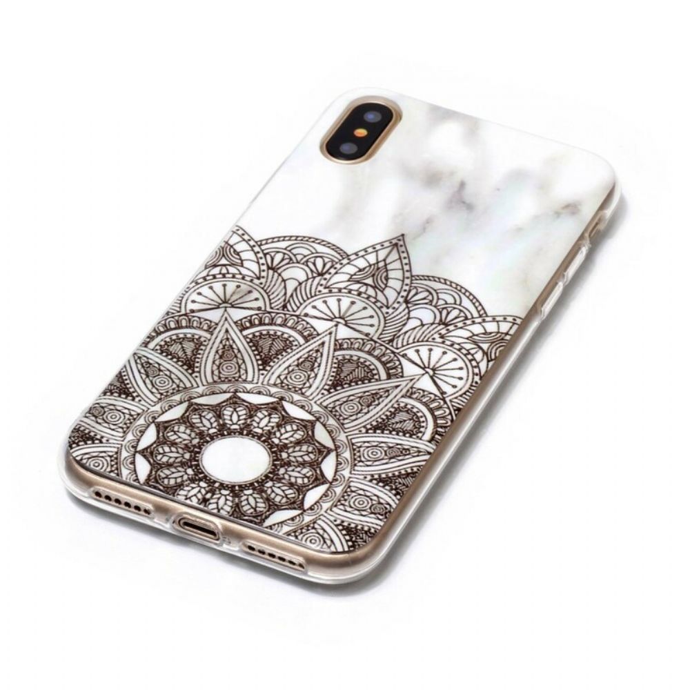 Hoesje voor iPhone X / XS Marmeren Mandala